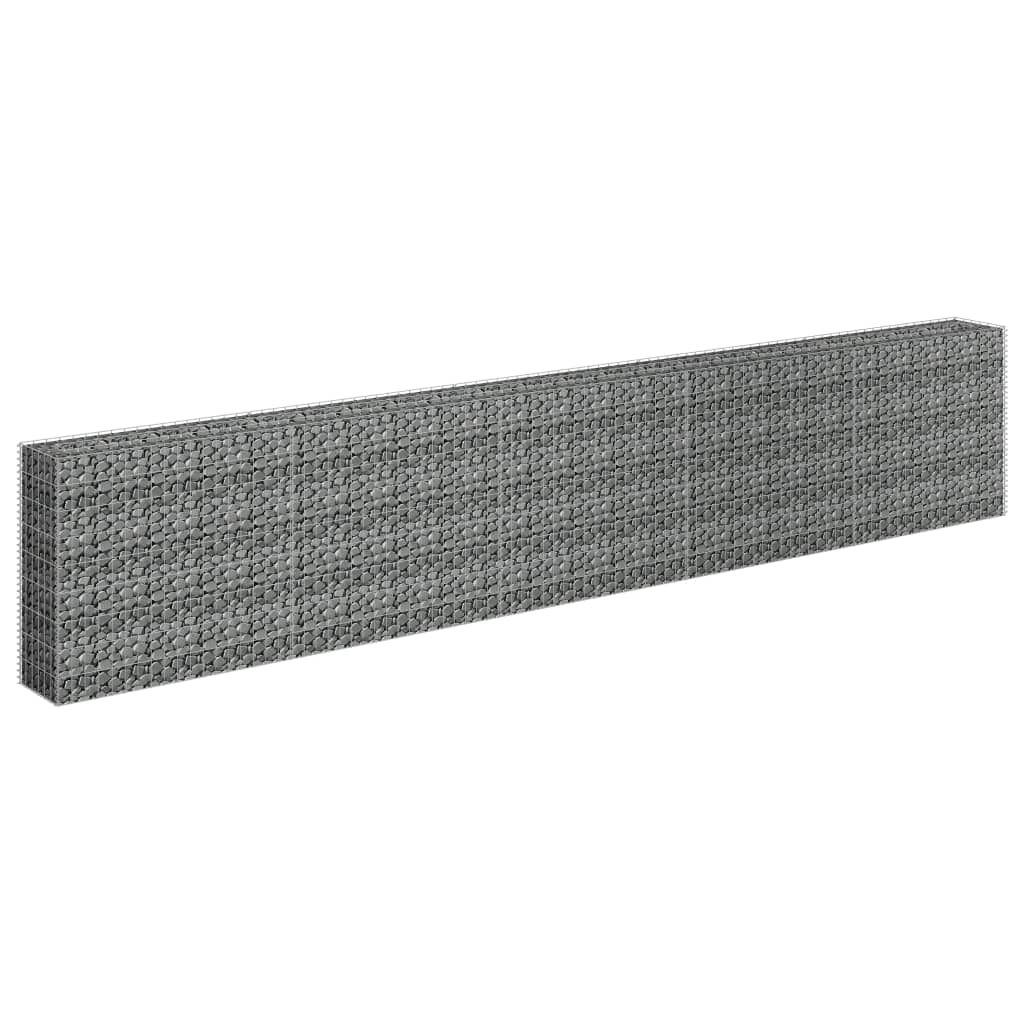 vidaXL Gabion Raised Bed Galvanised Steel 90x30x10 cm - Raised Beds from vidaXL