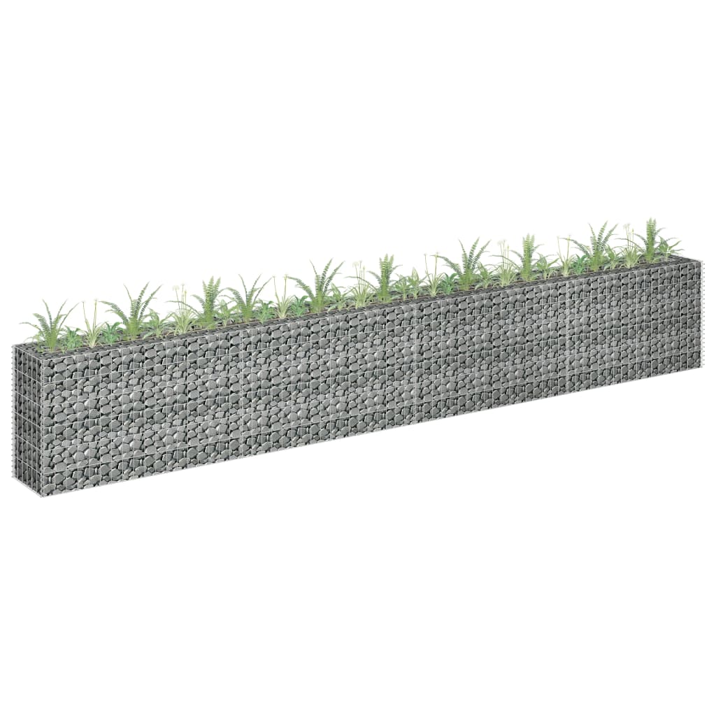 vidaXL Gabion Raised Bed Galvanised Steel 90x30x10 cm - Raised Beds from vidaXL
