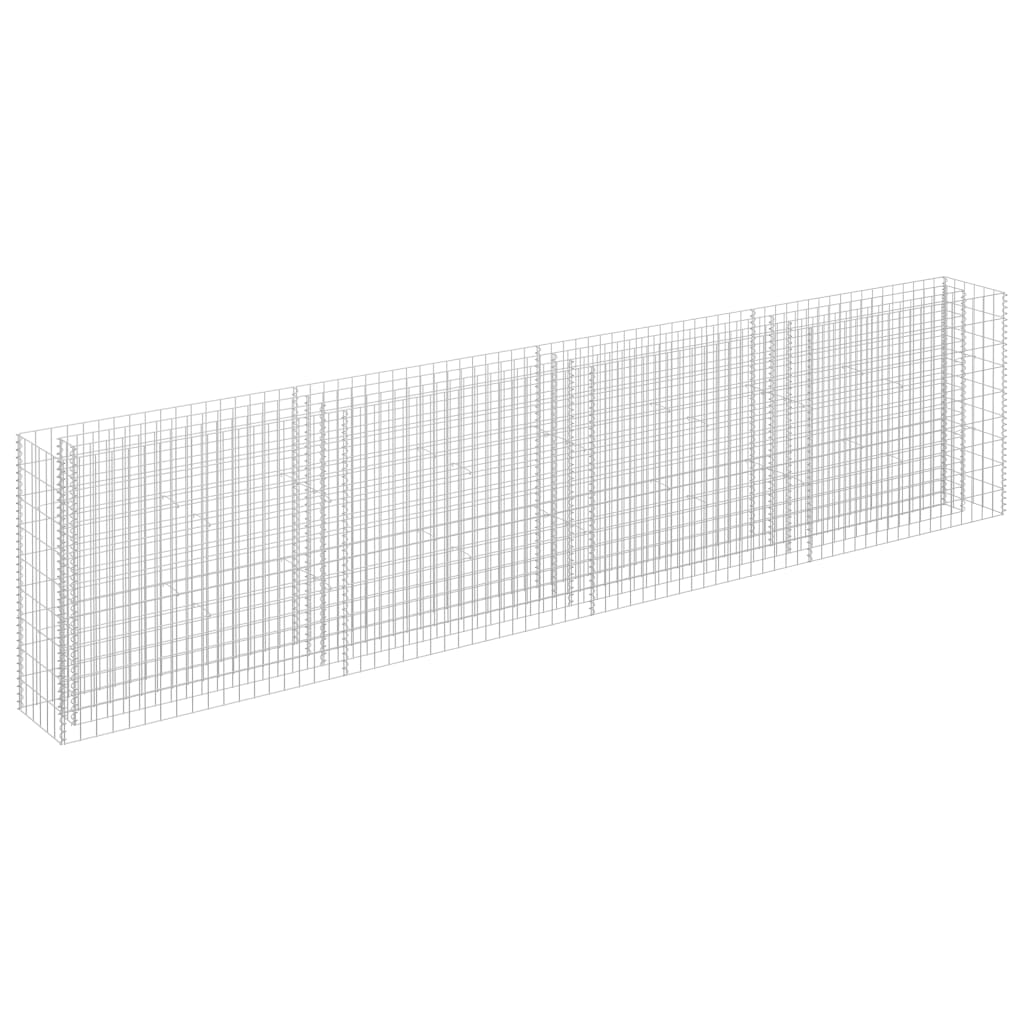 vidaXL Gabion Raised Bed Galvanised Steel 90x30x10 cm - Raised Beds from vidaXL