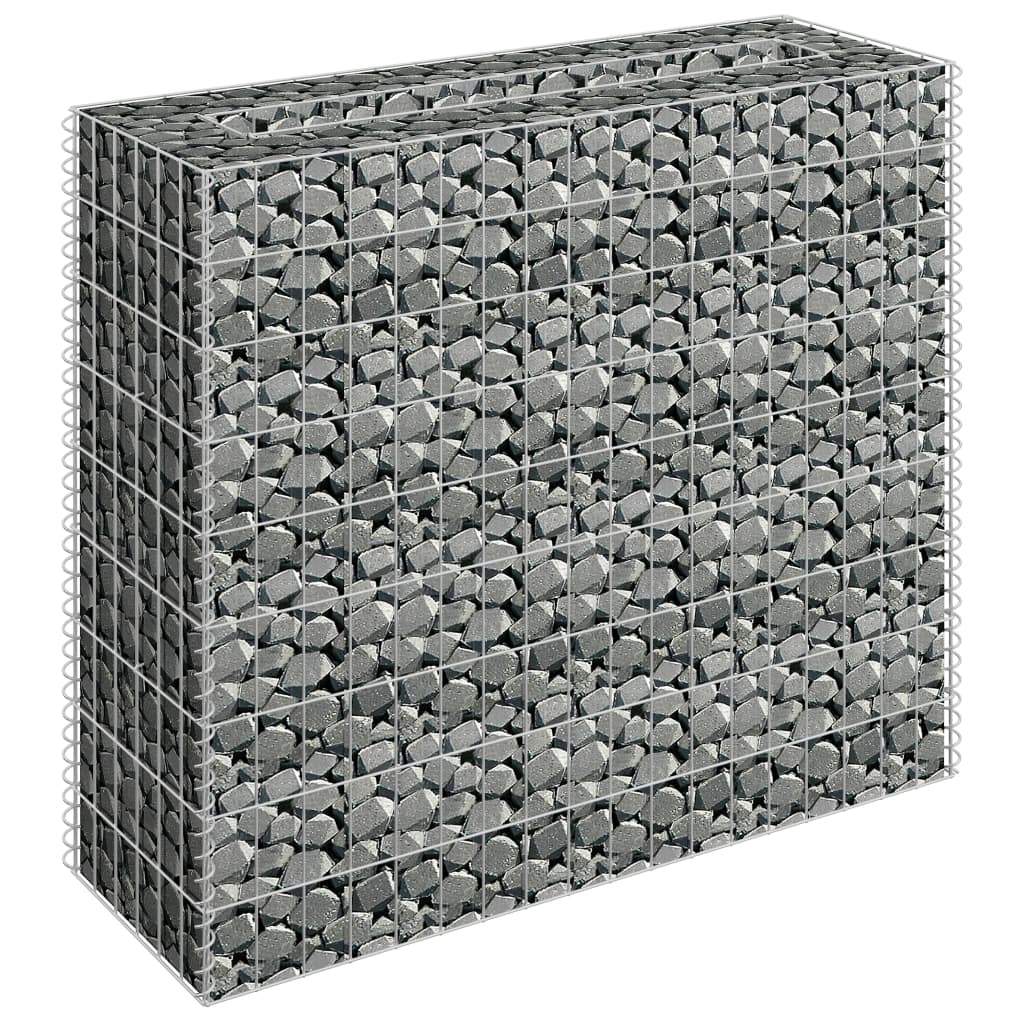 vidaXL Gabion Raised Bed Galvanised Steel 90x30x10 cm - Raised Beds from vidaXL