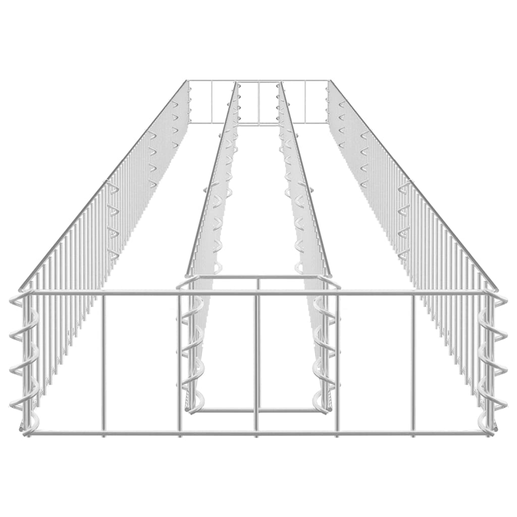 vidaXL Gabion Raised Bed Galvanised Steel 90x30x10 cm - Raised Beds from vidaXL