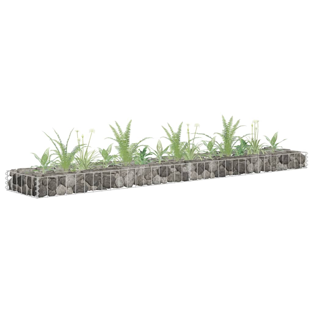 vidaXL Gabion Raised Bed Galvanised Steel 90x30x10 cm - Raised Beds from vidaXL