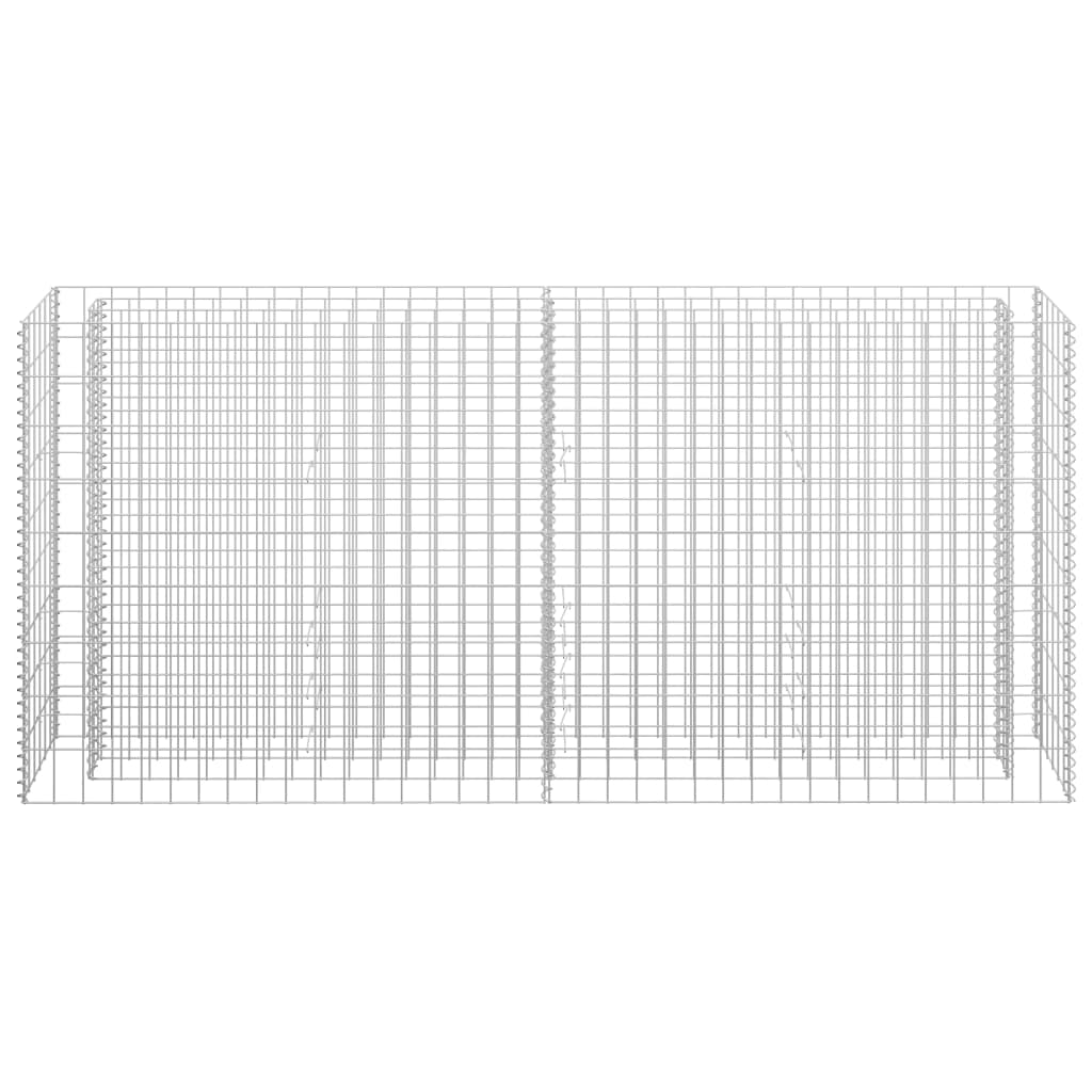 vidaXL Gabion Raised Bed Galvanised Steel 90x30x10 cm - Raised Beds from vidaXL