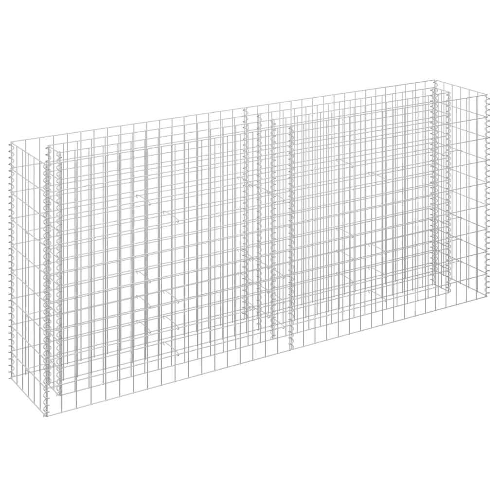 vidaXL Gabion Raised Bed Galvanised Steel 90x30x10 cm - Raised Beds from vidaXL