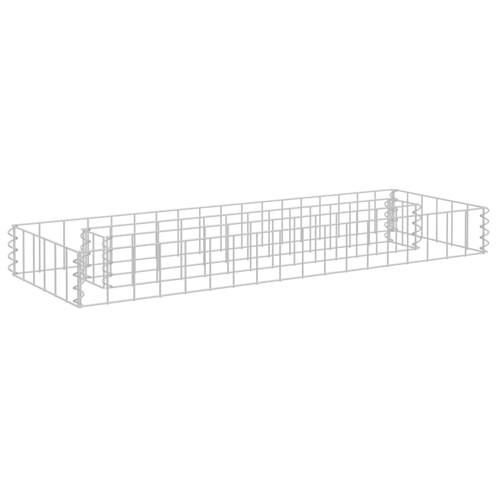 vidaXL Gabion Raised Bed Galvanised Steel 90x30x10 cm - Raised Beds from vidaXL