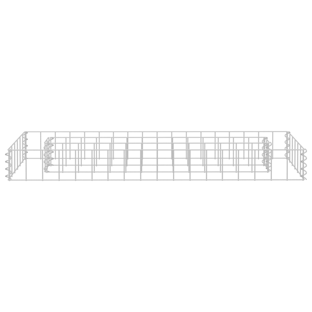 vidaXL Gabion Raised Bed Galvanised Steel 90x30x10 cm - Raised Beds from vidaXL