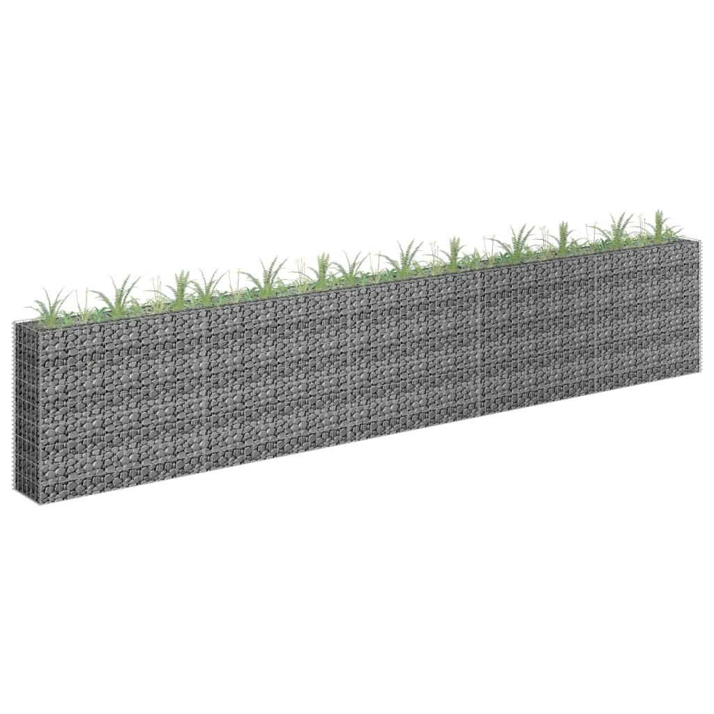 vidaXL Gabion Raised Bed Galvanised Steel 90x30x10 cm - Raised Beds from vidaXL