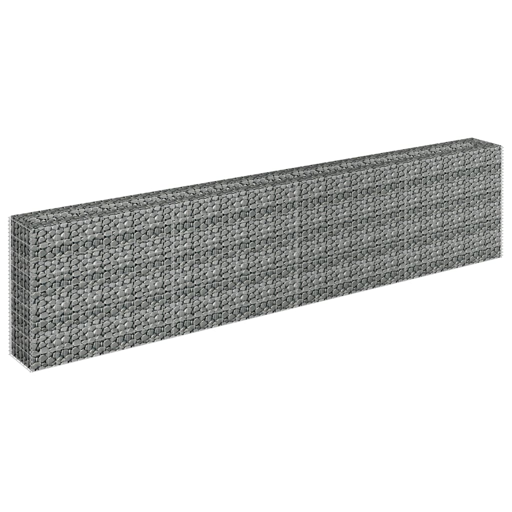 vidaXL Gabion Raised Bed Galvanised Steel 90x30x10 cm - Raised Beds from vidaXL
