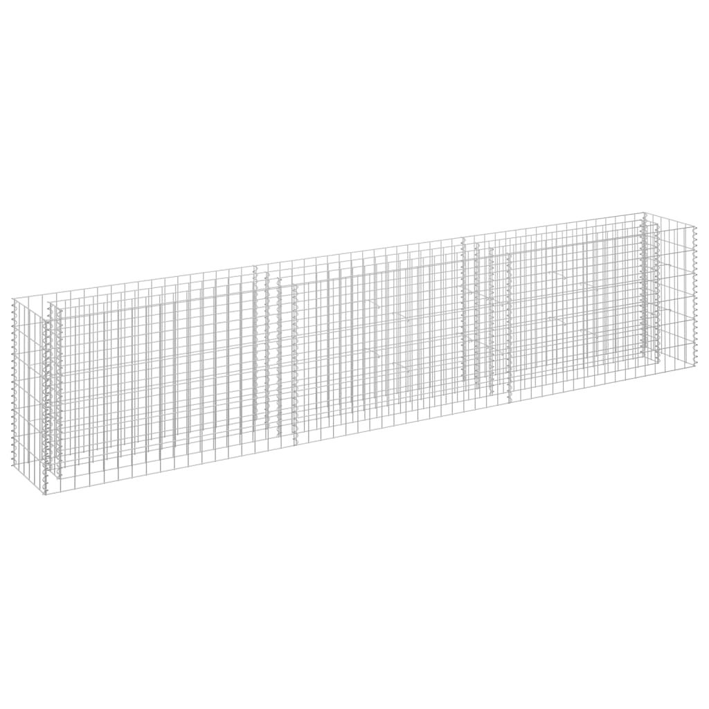 vidaXL Gabion Raised Bed Galvanised Steel 90x30x10 cm - Raised Beds from vidaXL