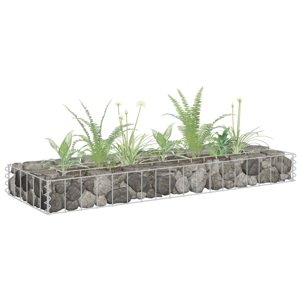 vidaXL Gabion Raised Bed Galvanised Steel 90x30x10 cm - Raised Beds from vidaXL