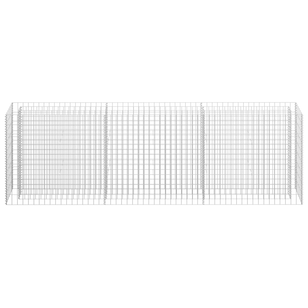 vidaXL Gabion Raised Bed Galvanised Steel 90x30x10 cm - Raised Beds from vidaXL