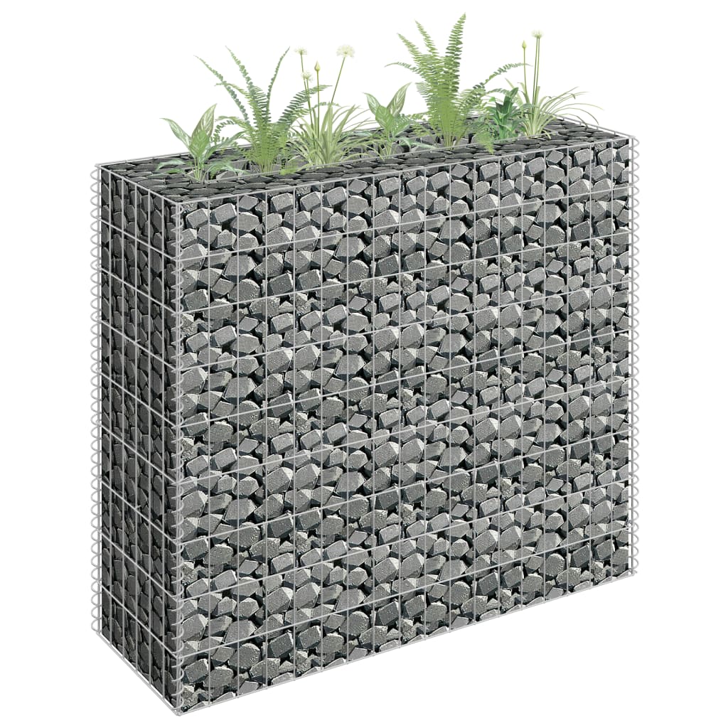 vidaXL Gabion Raised Bed Galvanised Steel 90x30x10 cm - Raised Beds from vidaXL
