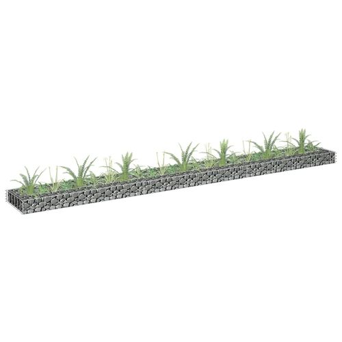 vidaXL Gabion Raised Bed Galvanised Steel 90x30x10 cm - Raised Beds from vidaXL