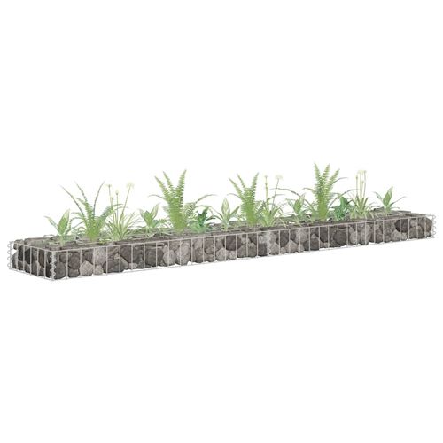 vidaXL Gabion Raised Bed Galvanised Steel 90x30x10 cm - Raised Beds from vidaXL