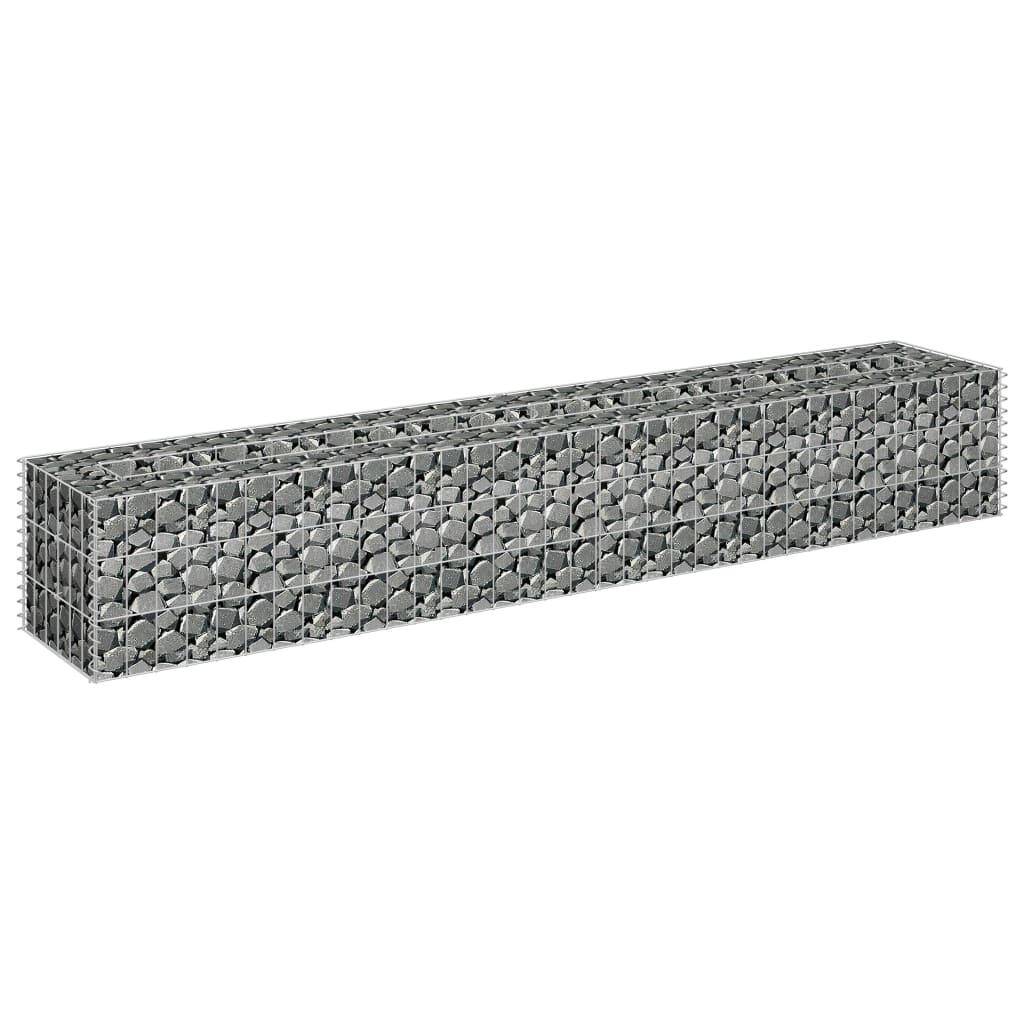 vidaXL Gabion Raised Bed Galvanised Steel 90x30x10 cm - Raised Beds from vidaXL