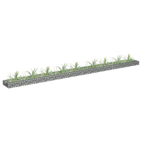 vidaXL Gabion Raised Bed Galvanised Steel 90x30x10 cm - Raised Beds from vidaXL