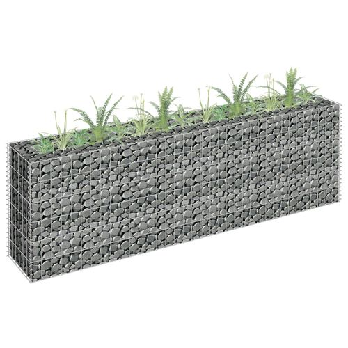 vidaXL Gabion Raised Bed Galvanised Steel 90x30x10 cm - Raised Beds from vidaXL