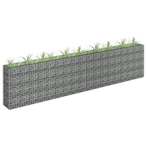 vidaXL Gabion Raised Bed Galvanised Steel 90x30x10 cm - Raised Beds from vidaXL