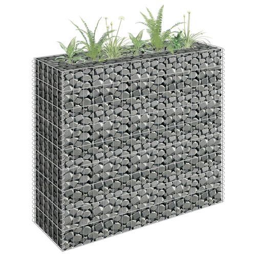 vidaXL Gabion Raised Bed Galvanised Steel 90x30x10 cm - Raised Beds from vidaXL