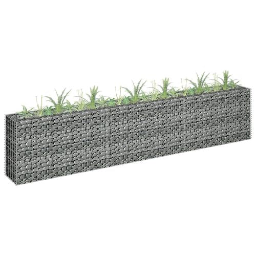 vidaXL Gabion Raised Bed Galvanised Steel 90x30x10 cm - Raised Beds from vidaXL
