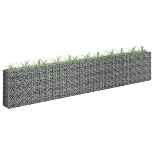 vidaXL Gabion Raised Bed Galvanised Steel 90x30x10 cm - Raised Beds from vidaXL