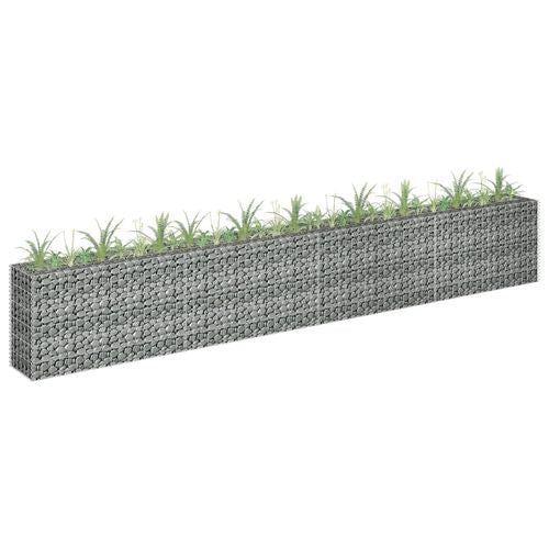 vidaXL Gabion Raised Bed Galvanised Steel 90x30x10 cm - Raised Beds from vidaXL