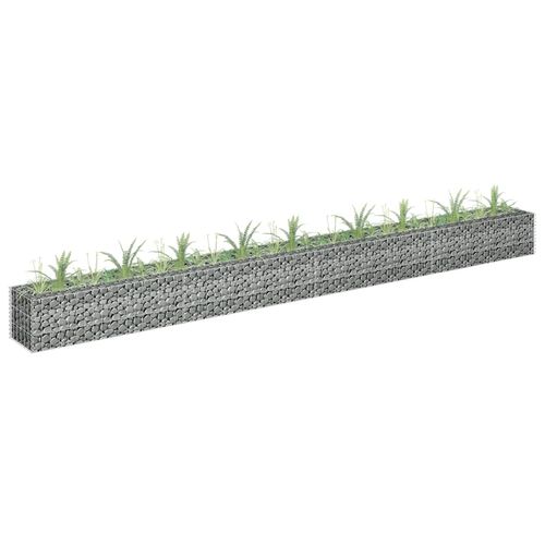 vidaXL Gabion Raised Bed Galvanised Steel 90x30x10 cm - Raised Beds from vidaXL