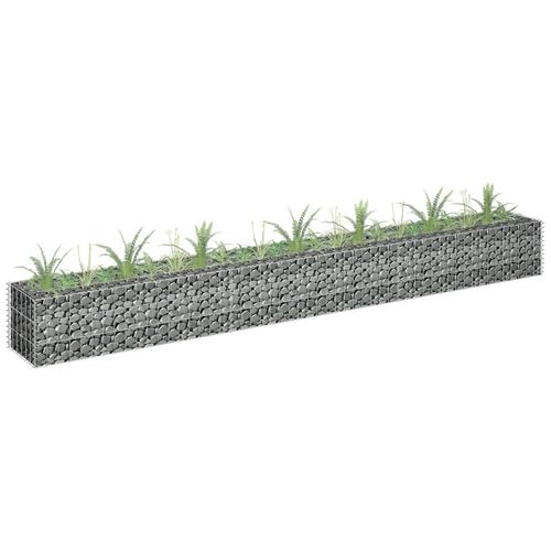 vidaXL Gabion Raised Bed Galvanised Steel 90x30x10 cm - Raised Beds from vidaXL