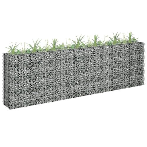 vidaXL Gabion Raised Bed Galvanised Steel 90x30x10 cm - Raised Beds from vidaXL