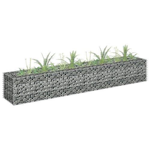 vidaXL Gabion Raised Bed Galvanised Steel 90x30x10 cm - Raised Beds from vidaXL