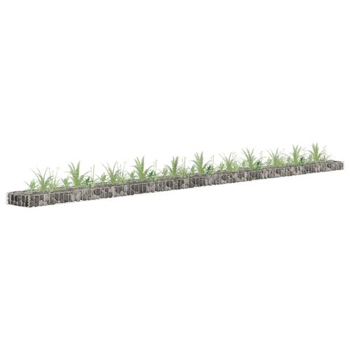 vidaXL Gabion Raised Bed Galvanised Steel 90x30x10 cm - Raised Beds from vidaXL