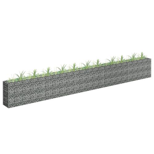 vidaXL Gabion Raised Bed Galvanised Steel 90x30x10 cm - Raised Beds from vidaXL