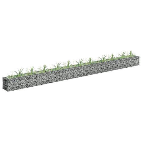 vidaXL Gabion Raised Bed Galvanised Steel 90x30x10 cm - Raised Beds from vidaXL