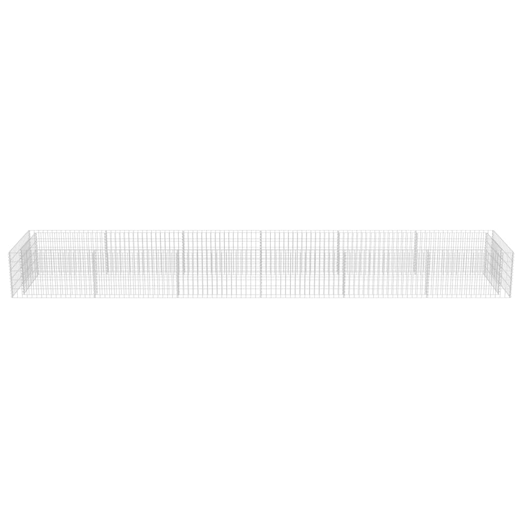 vidaXL Gabion Raised Bed Galvanised Steel 450x90x100 cm - Raised Beds from vidaXL