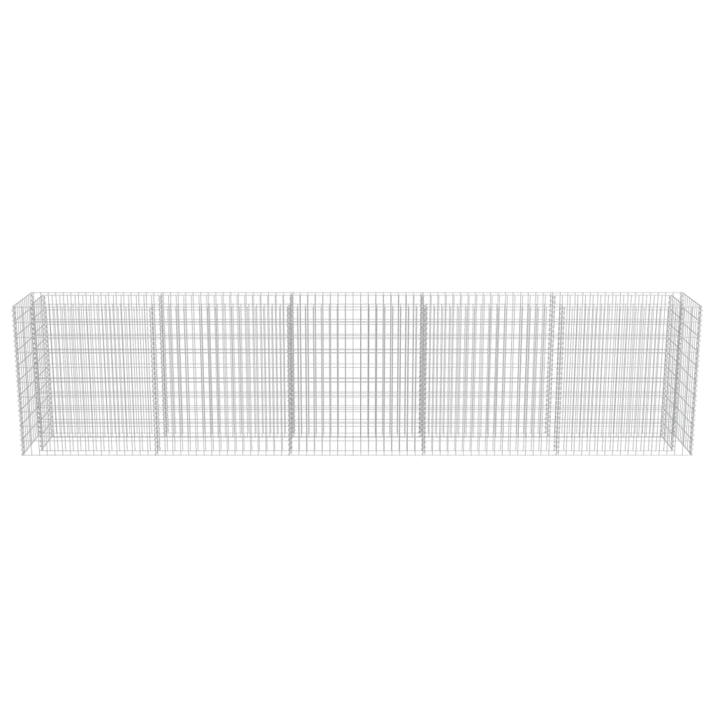 vidaXL Gabion Raised Bed Galvanised Steel 450x90x100 cm - Raised Beds from vidaXL