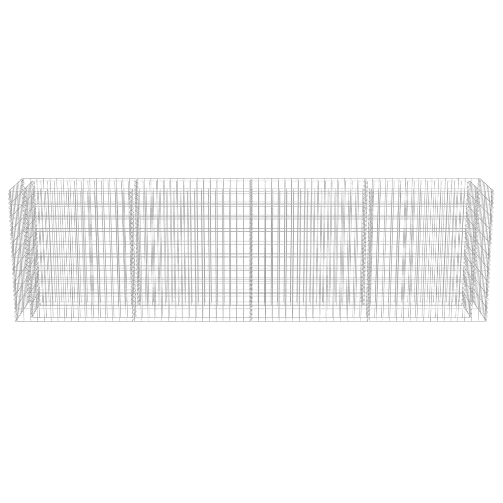 vidaXL Gabion Raised Bed Galvanised Steel 450x90x100 cm - Raised Beds from vidaXL