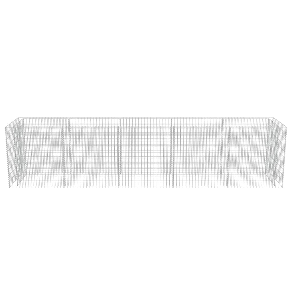 vidaXL Gabion Raised Bed Galvanised Steel 450x90x100 cm - Raised Beds from vidaXL