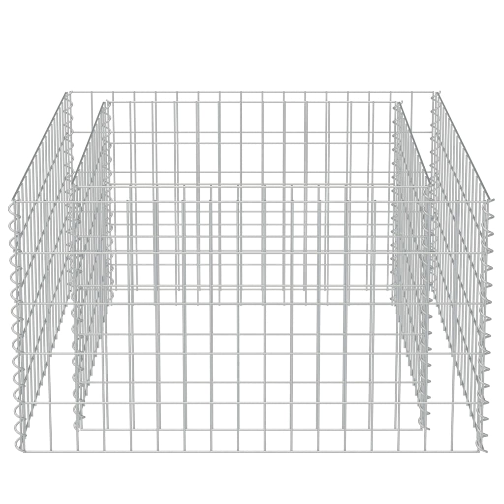 vidaXL Gabion Raised Bed Galvanised Steel 450x90x100 cm - Raised Beds from vidaXL