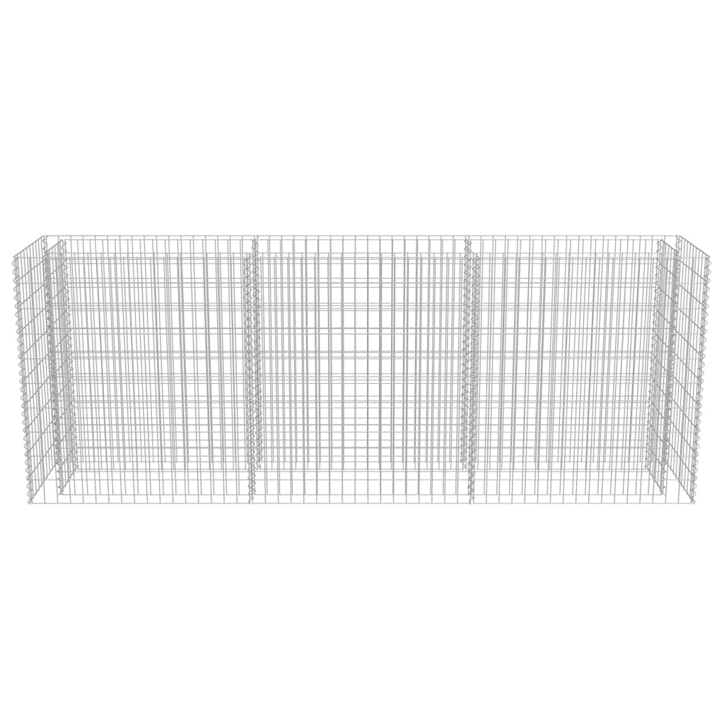 vidaXL Gabion Raised Bed Galvanised Steel 450x90x100 cm - Raised Beds from vidaXL