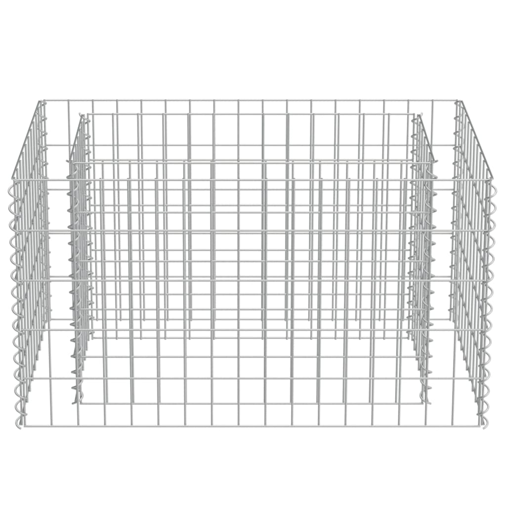 vidaXL Gabion Raised Bed Galvanised Steel 450x90x100 cm - Raised Beds from vidaXL