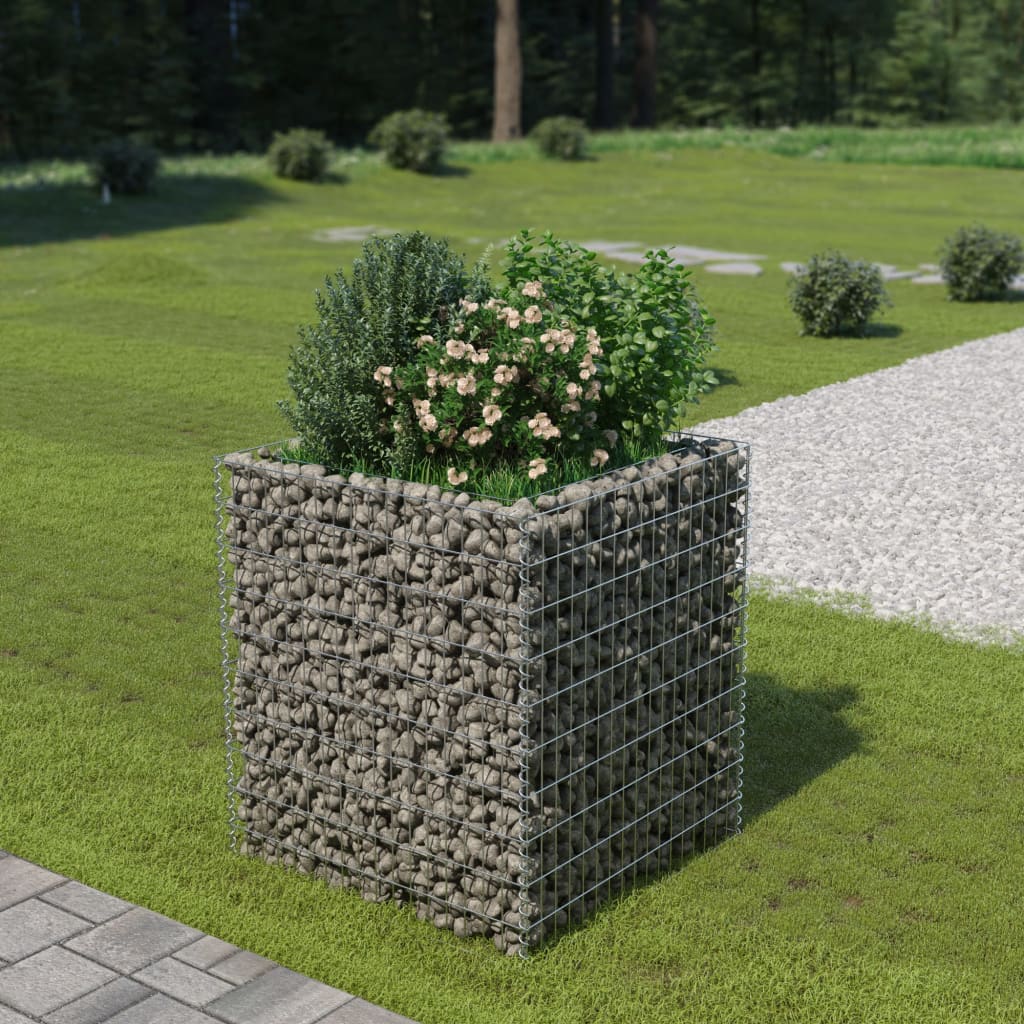 vidaXL Gabion Raised Bed Galvanised Steel 450x90x100 cm - Raised Beds from vidaXL