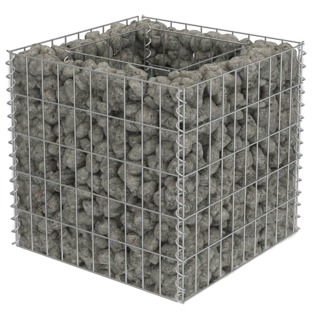 vidaXL Gabion Raised Bed Galvanised Steel 450x90x100 cm - Raised Beds from vidaXL