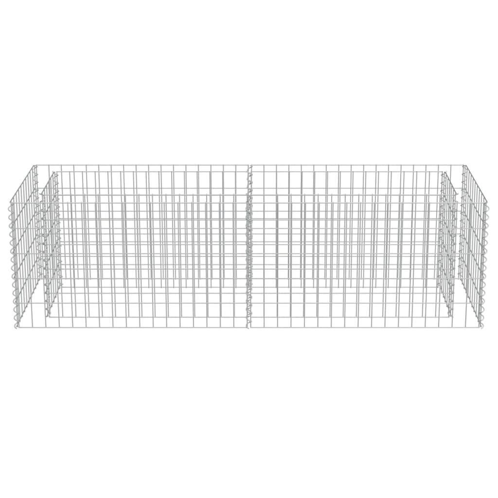 vidaXL Gabion Raised Bed Galvanised Steel 450x90x100 cm - Raised Beds from vidaXL