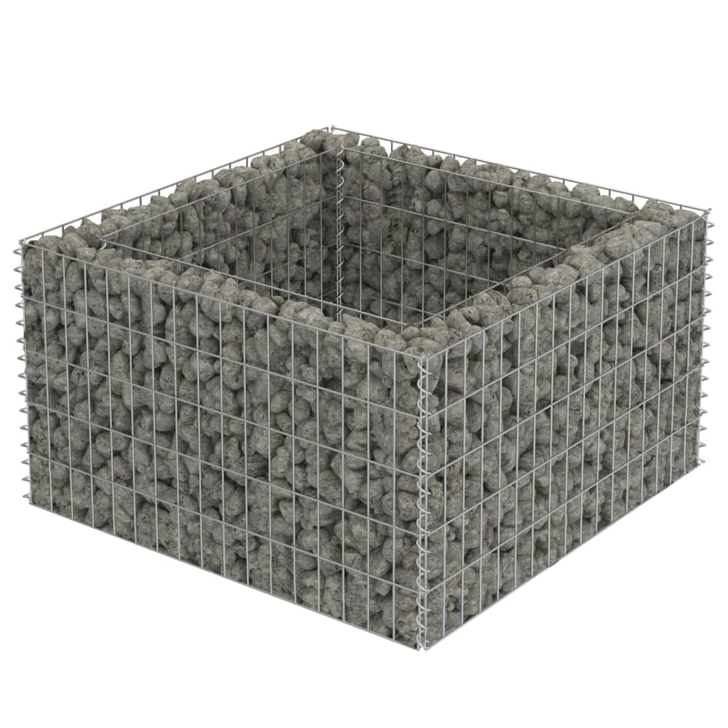 vidaXL Gabion Raised Bed Galvanised Steel 450x90x100 cm - Raised Beds from vidaXL
