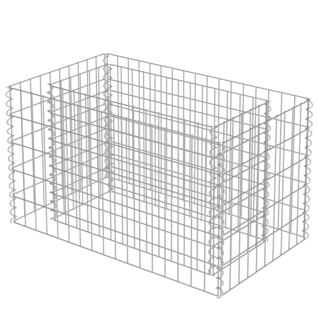 vidaXL Gabion Raised Bed Galvanised Steel 450x90x100 cm - Raised Beds from vidaXL