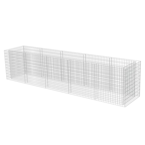 vidaXL Gabion Raised Bed Galvanised Steel 450x90x100 cm - Raised Beds from vidaXL