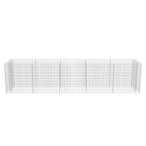 vidaXL Gabion Raised Bed Galvanised Steel 450x90x100 cm - Raised Beds from vidaXL
