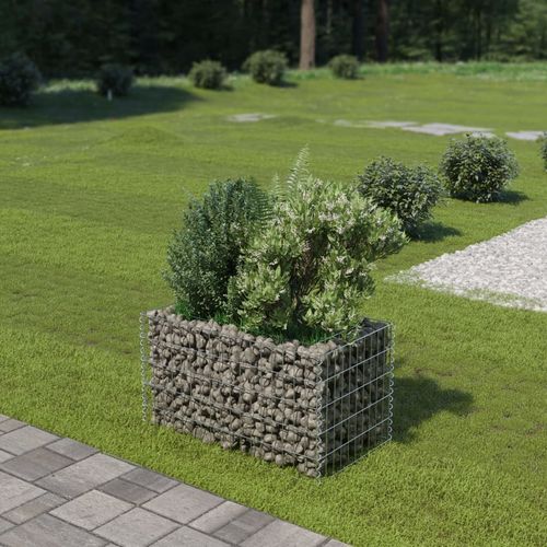 vidaXL Gabion Raised Bed Galvanised Steel 450x90x100 cm - Raised Beds from vidaXL
