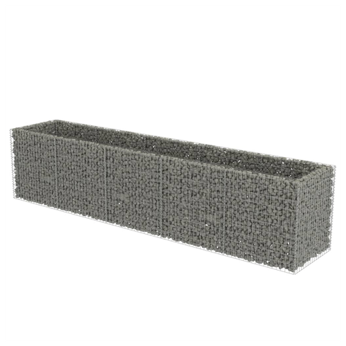 vidaXL Gabion Raised Bed Galvanised Steel 450x90x100 cm - Raised Beds from vidaXL