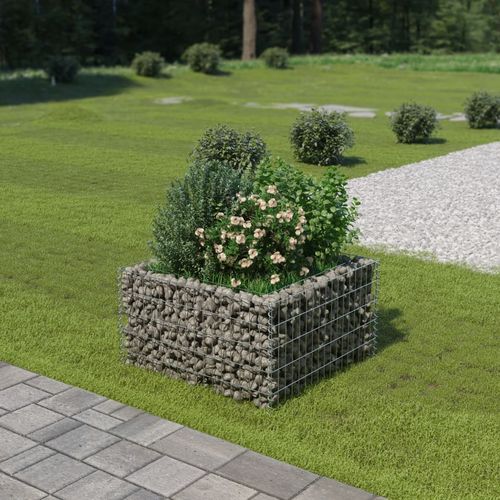 vidaXL Gabion Raised Bed Galvanised Steel 450x90x100 cm - Raised Beds from vidaXL